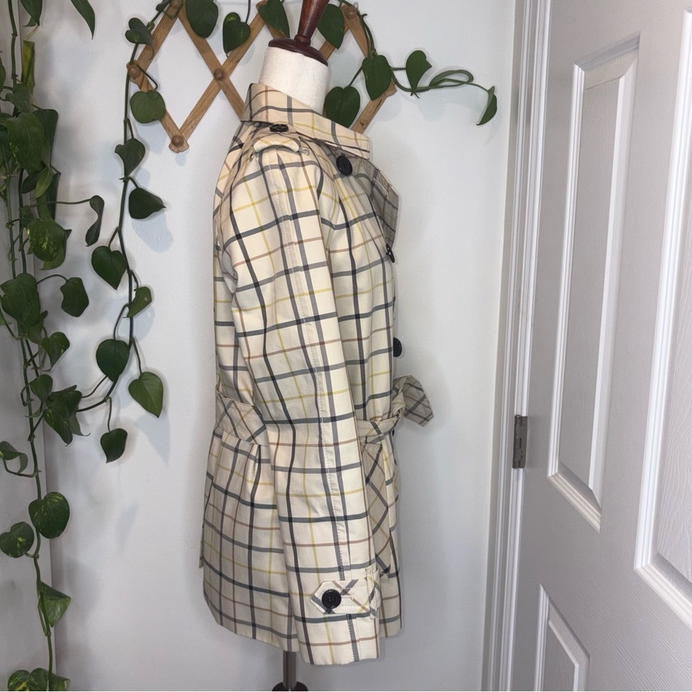 COACH Tattersall Short Trench Coat - Picture 4 of 10